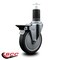 Service Caster 5'' Thermoplastic Rubber Swivel 1-5/8'' Expanding Stem Caster with Brake SCC-EX20S514-TPRB-PLB-158 - alternate 4